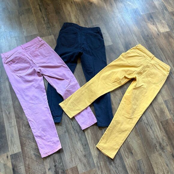 Gibson Latimer Bundle Lot of 3 Skinny Pants Women's 8 Pink Yellow Dark Blue - Picture 1 of 14